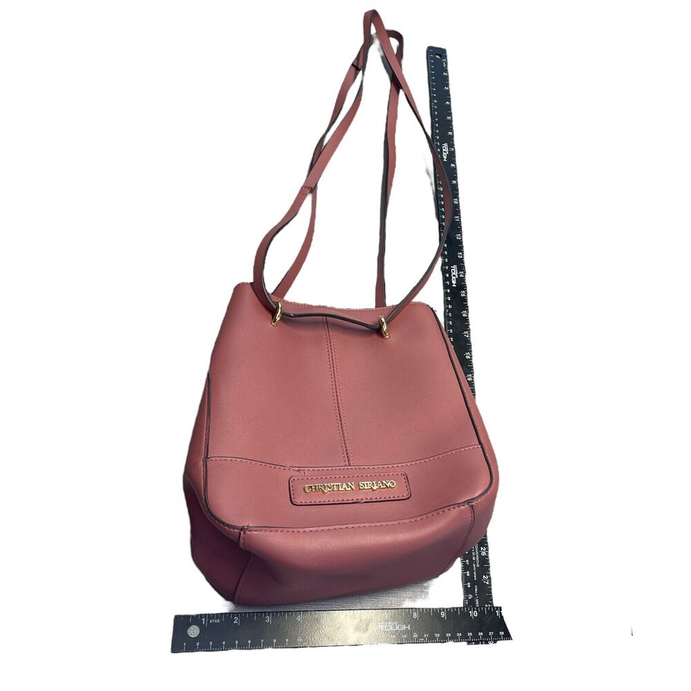 Christian Siriano for Payless Womens Handbag Pink Faux Leather Snap Shoulder Bag - Picture 11 of 11